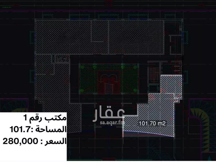 مكتب تجاري للإيجار في شارع الشيخ علي الحمد الصالحي, حي النخيل, مدينة الرياض, منطقة الرياض صورة 3