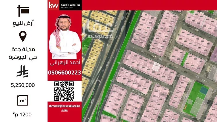 أرض للبيع في شارع شكر ابي الفتوح, حي الجوهرة, مدينة جدة, منطقة مكة المكرمة