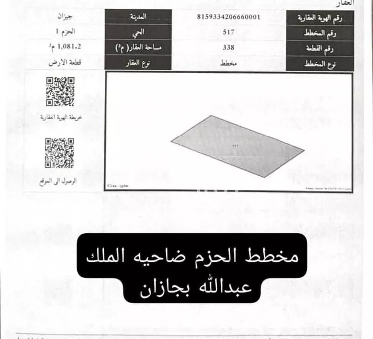 Land for Sale in Sabya Al Ghara