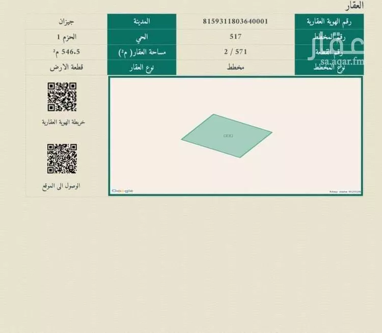 أرض للبيع في شارع 2435, حي الحزم 1, مدينة جازان, منطقة جازان صورة 3