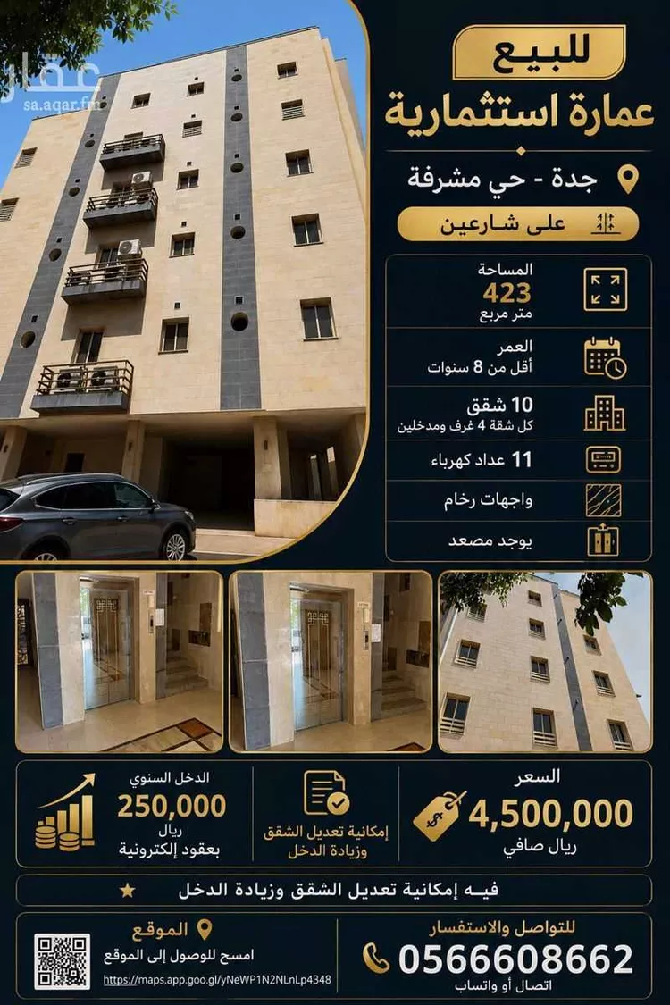 عمارة للبيع في شارع جبل النور, حي مشرفة, مدينة جدة, منطقة مكة المكرمة 7