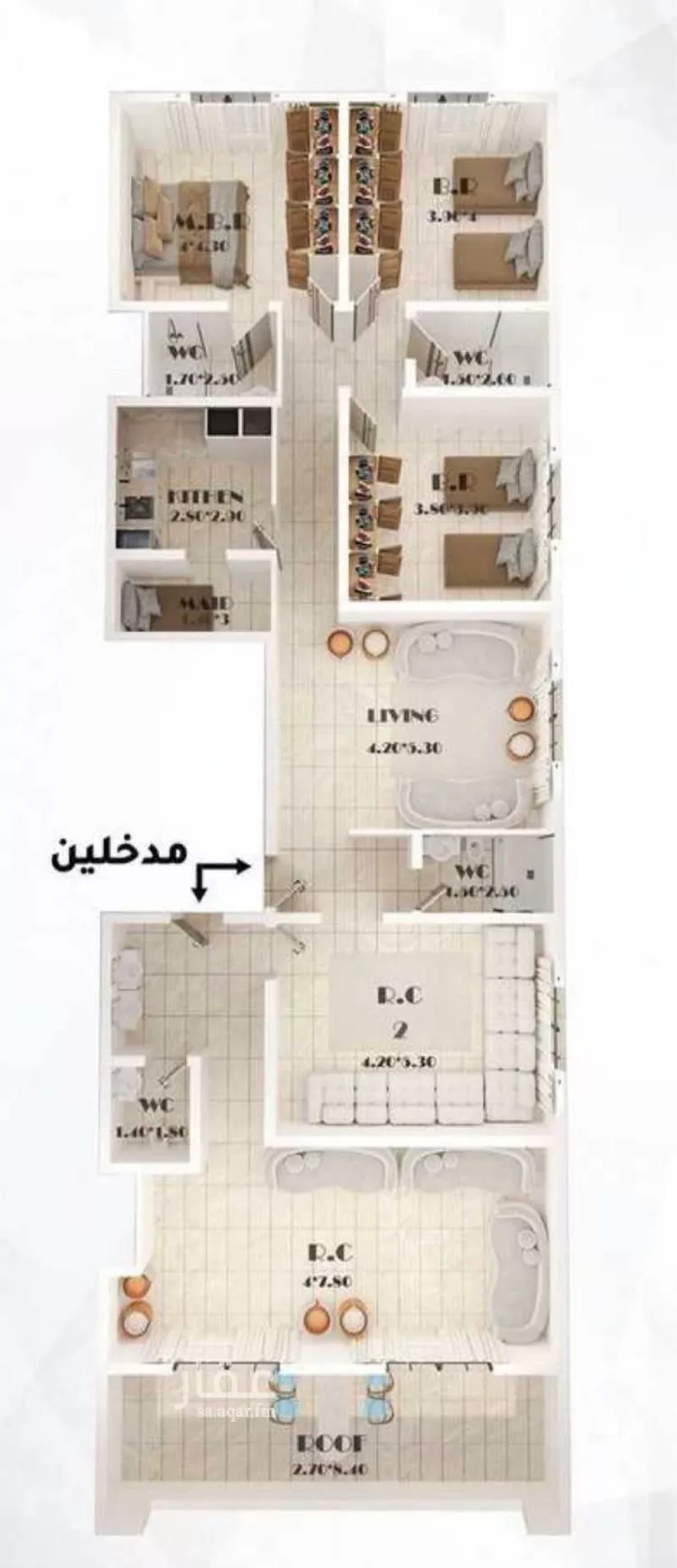 شقة للبيع في شارع يوم اليرموك, حي النهضة, مدينة جدة, منطقة مكة المكرمة 15