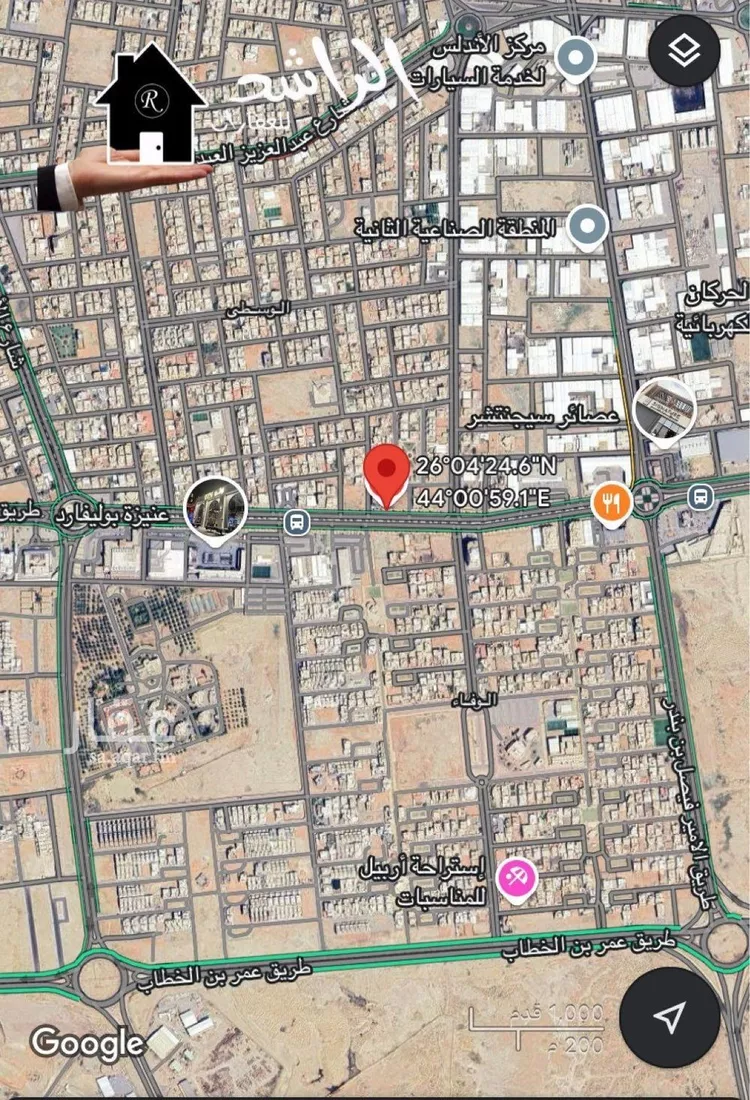 أرض للبيع في شارع طريق الشيخ محمد بن عثيمين, حي الوفاء, مدينة عنيزه, منطقة القصيم صورة 2