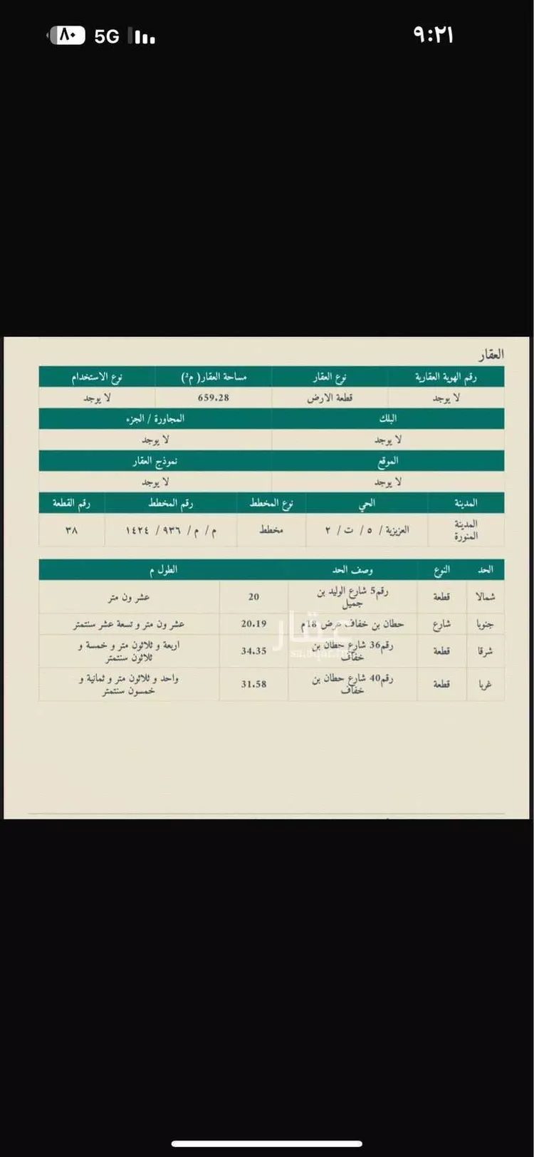 أرض للبيع في شارع حطان بن خفاف, حي أبو مرخة, مدينة المدينة المنورة, منطقة المدينة المنورة صورة 4