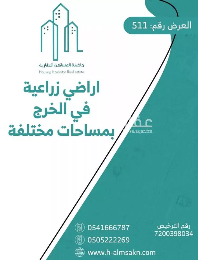 أرض للبيع في شارع ١٢٣٤, مدينة الخرج, منطقة الرياض