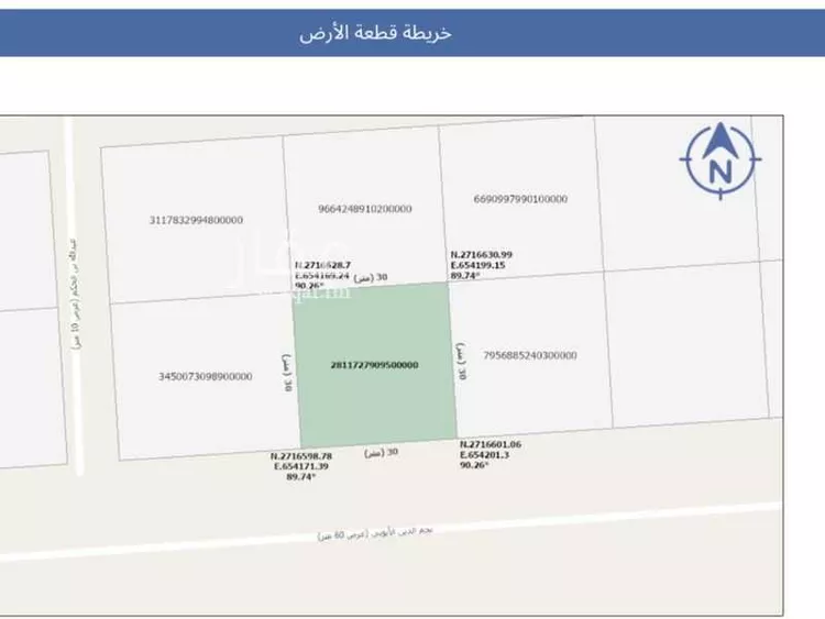 أرض للإيجار في شارع نجم الدين الايوبي, حي طويق, مدينة الرياض, منطقة الرياض