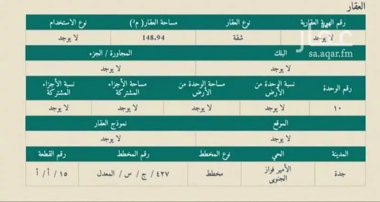 شقة للبيع في شارع سفيان بن ابي زهير, حي الأمير فواز الجنوبى, مدينة جدة, منطقة مكة المكرمة صورة 2