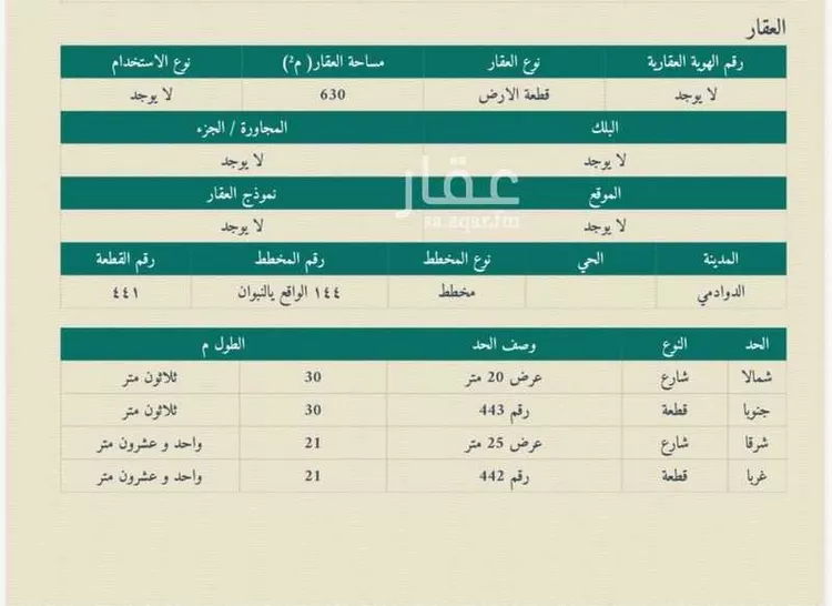 Land for Sale in Al Duwadimi Masadda صورة 3