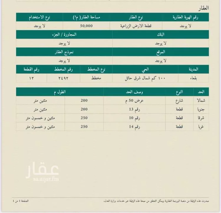 Farm for Sale in Baqaa Al Suhaibi صورة 3