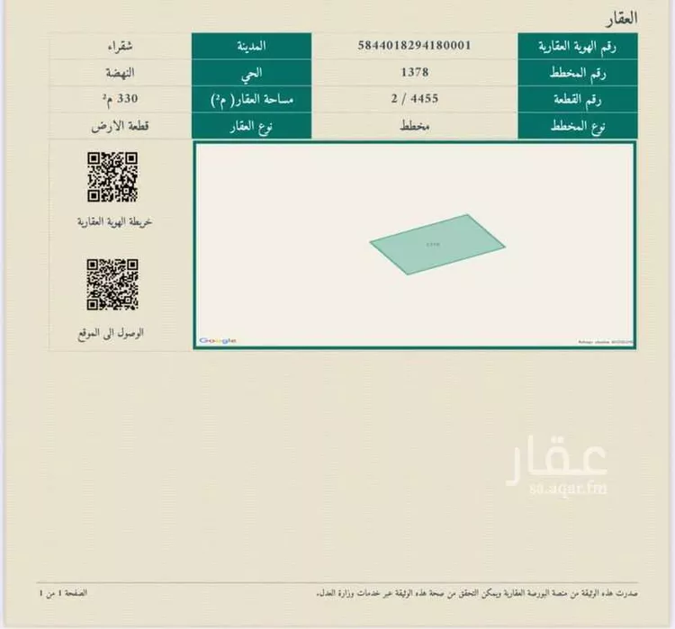 أرض للبيع في شارع النهضه, حي الجامعة, مدينة شقراء, منطقة الرياض