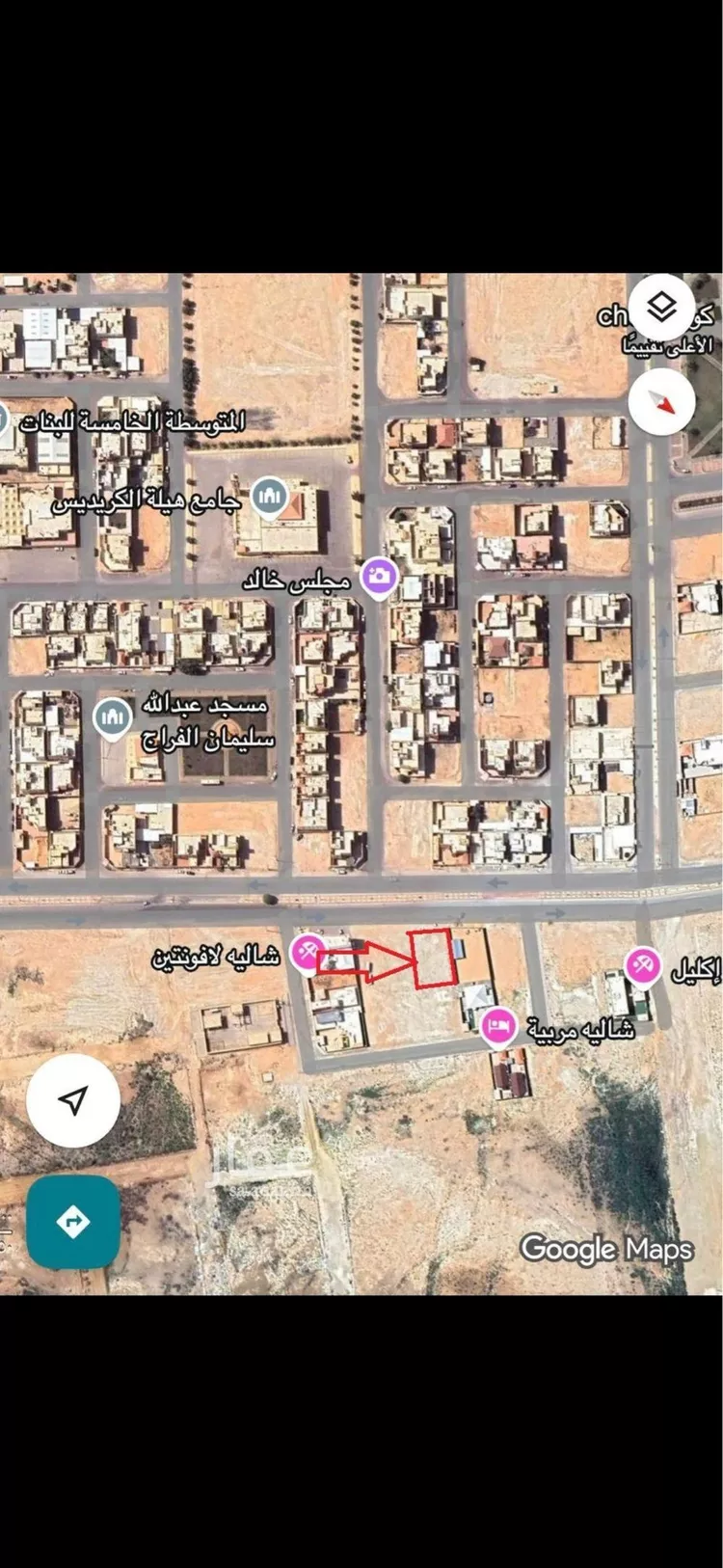 أرض للبيع في شارع الملك خالد ابن عبدالعزيز سعود, حي الروضة, مدينة المذنب, منطقة القصيم صورة 4