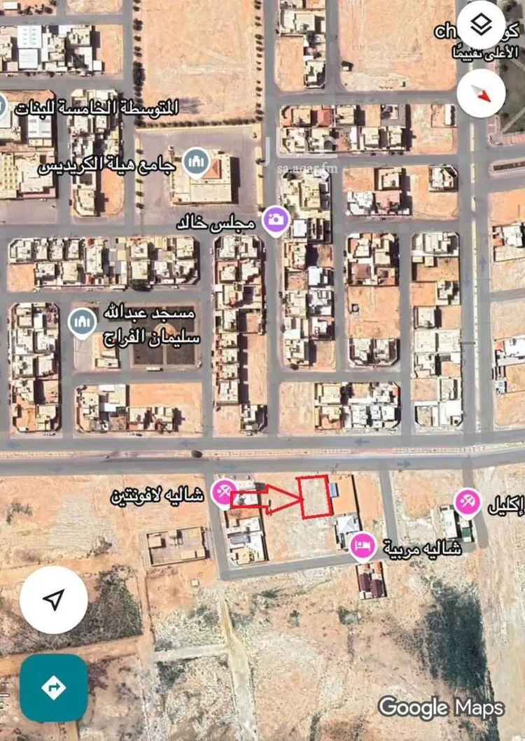 أرض للبيع في شارع الملك خالد ابن عبدالعزيز سعود, حي الروضة, مدينة المذنب, منطقة القصيم صورة 2