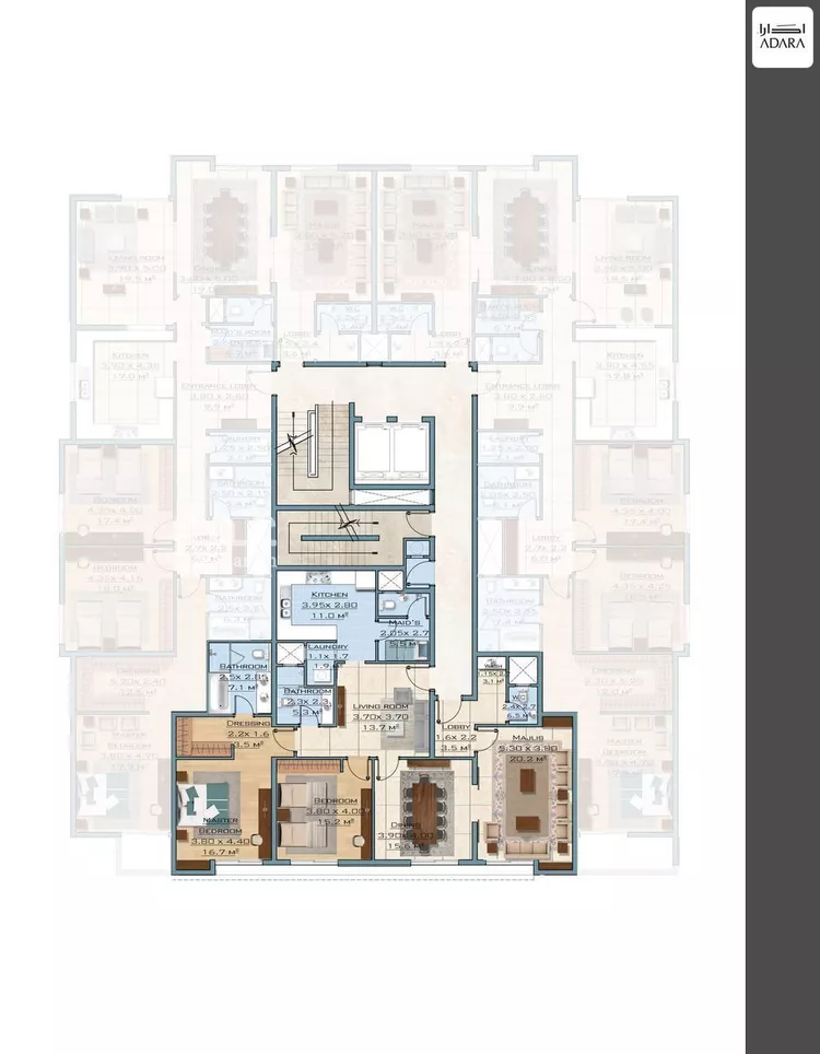 شقة للإيجار في شارع القاسم بن سيار, حي البندرية, مدينة الخبر, المنطقة الشرقية صورة 2