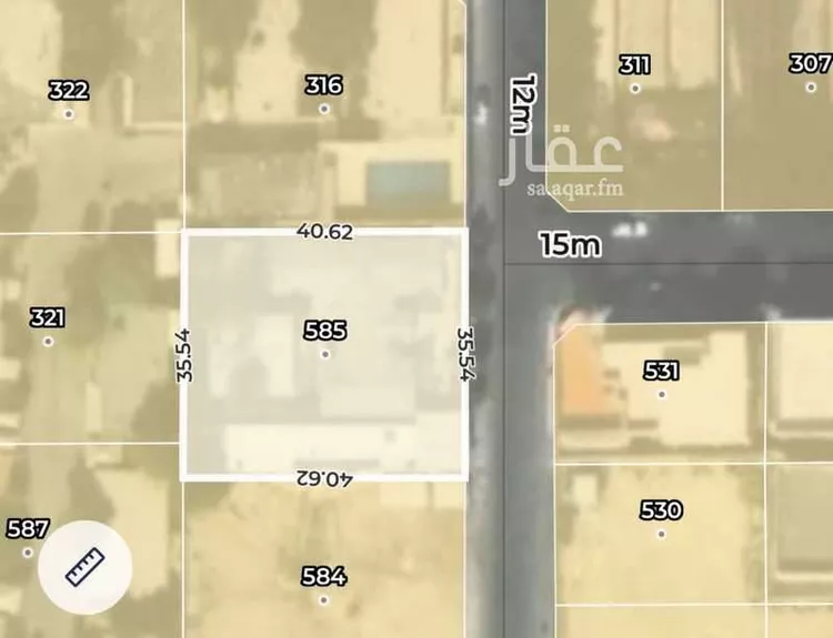 أرض للبيع في شارع عبدالله الطائي, حي الراكة الشمالية, مدينة الدمام, المنطقة الشرقية