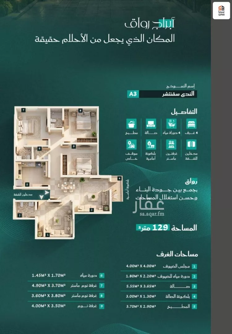 شقة للبيع في شارع احمد بن عيسى الرومي, حي الفيحاء, مدينة جدة, منطقة مكة المكرمة صورة 5