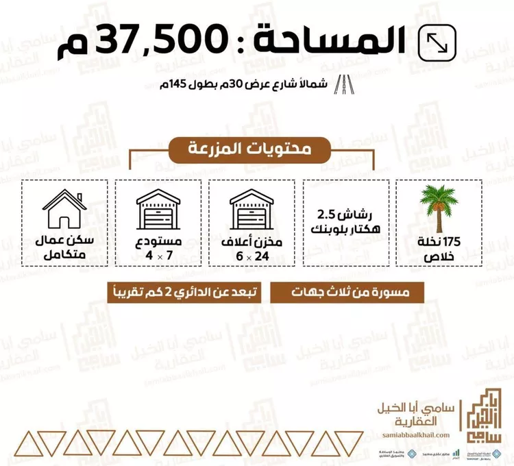 مزرعة للبيع في شارع البدائع 225, مدينة البدائع, منطقة القصيم