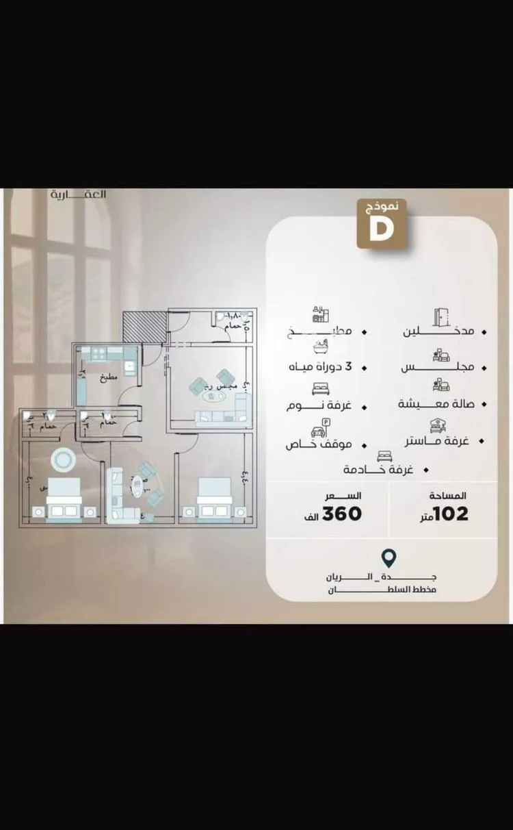 شقة للبيع في شارع عبد الرحيم الكناني, حي الريان, مدينة جدة, منطقة مكة المكرمة صورة 3