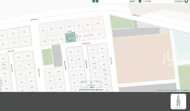 أرض للبيع في شارع هشام بن مالك, حي ظهرة العودة شرق, مدينة الدرعية, منطقة الرياض صورة 3