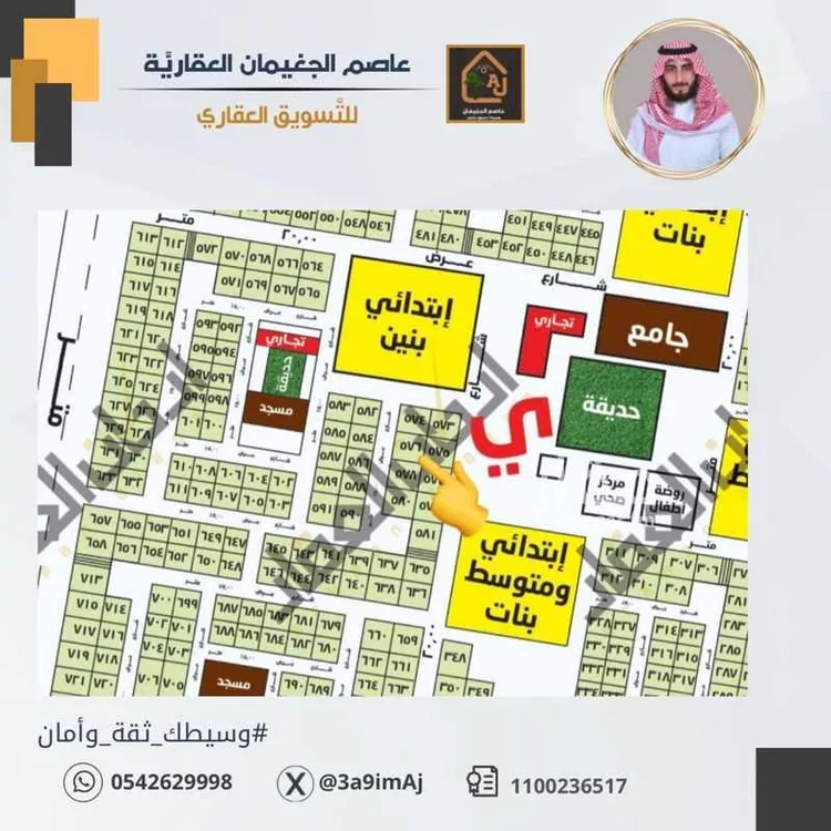 أرض للبيع في شارع ابن ابي شجاع, حي الحمراء الثالث, مدينة الاحساء, المنطقة الشرقية