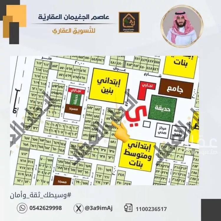 أرض للبيع في شارع ابن ابي شجاع, حي الحمراء الثالث, مدينة الاحساء, المنطقة الشرقية