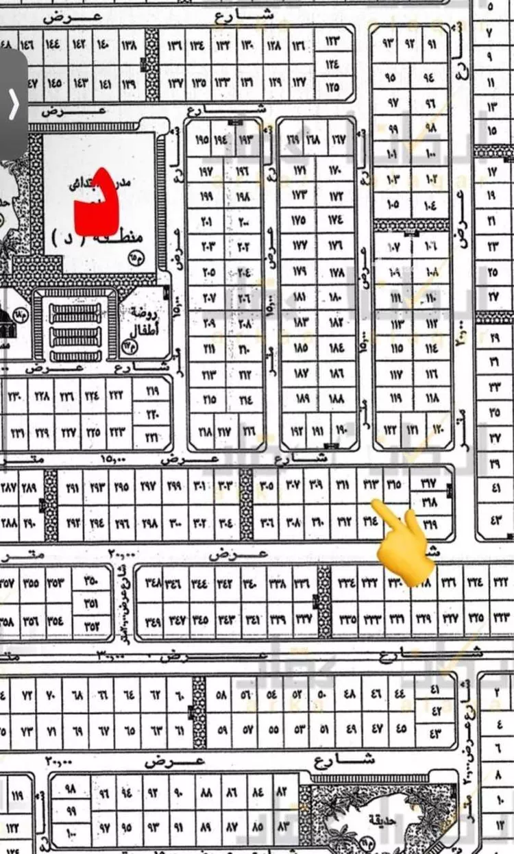 أرض للبيع في شارع القرية الشرقية , حي الورود الثاني, مدينة الاحساء, المنطقة الشرقية