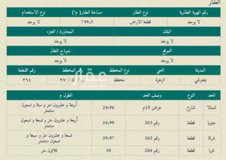 أرض للبيع في حي الجزيرة, مدينة الجنابين, منطقة الباحة