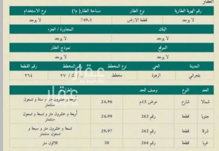 أرض للبيع في شارع الجنابين 34, حي الجزيرة, مدينة الجنابين, منطقة الباحة