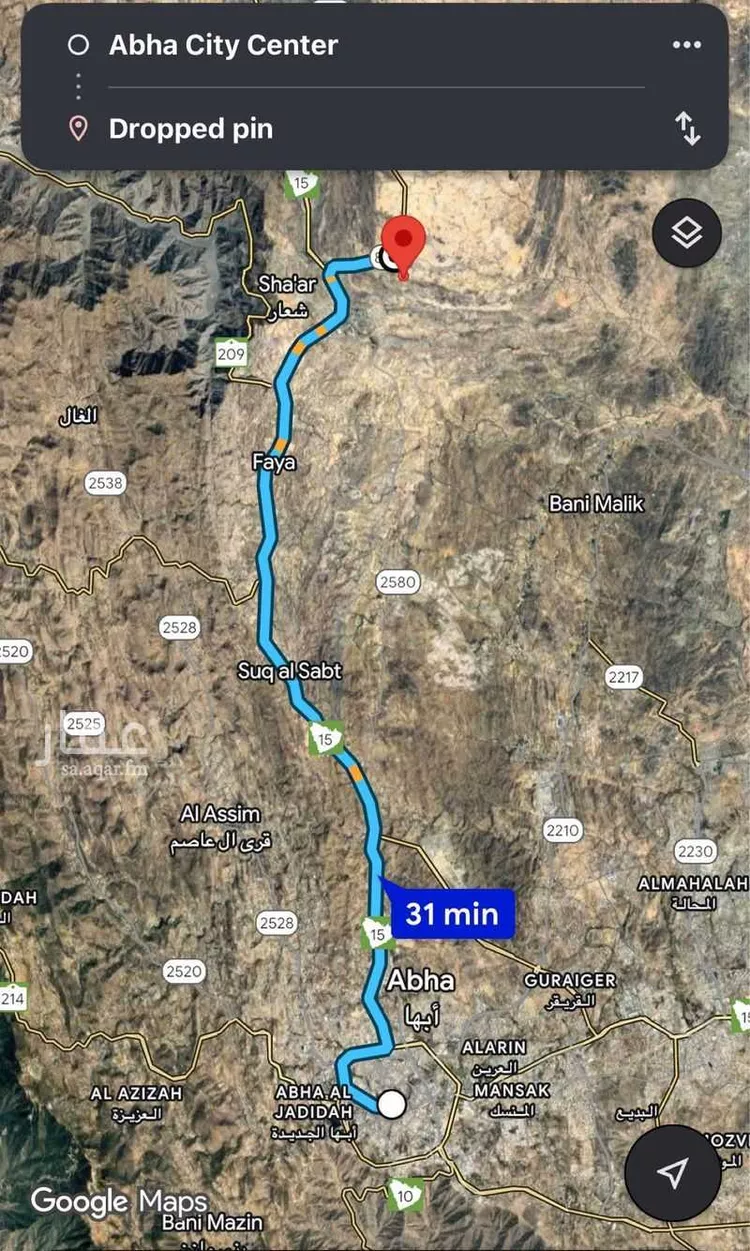 أرض للبيع في حي شعار, مدينة أبها, منطقة عسير صورة 5