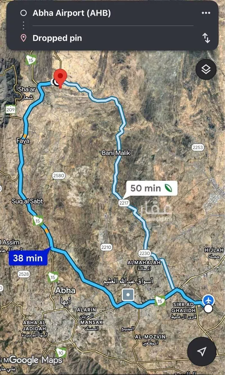 أرض للبيع في حي شعار, مدينة أبها, منطقة عسير صورة 4