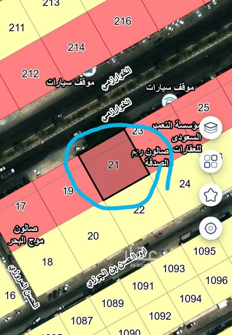 أرض للبيع في شارع الخوارزمي, حي بدر, مدينة الدمام, المنطقة الشرقية