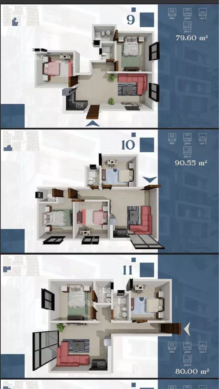 شقة للبيع في شارع زيد بن موحان, حي السيف, مدينة الدمام, المنطقة الشرقية صورة 2