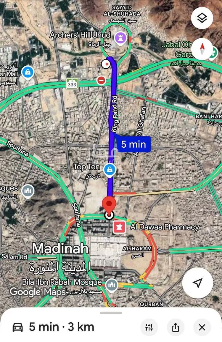 أرض للبيع في شارع عبد ياليل بن عمرو بن عمير رضي الله عنه, حي الشهداء, مدينة المدينة المنورة, منطقة المدينة المنورة صورة 2