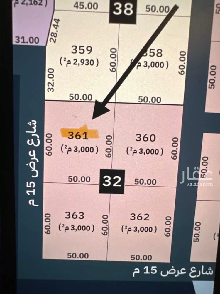 أرض للبيع في شارع لبب 71 ، حي النخيل ، حريملاء ، حريملاء