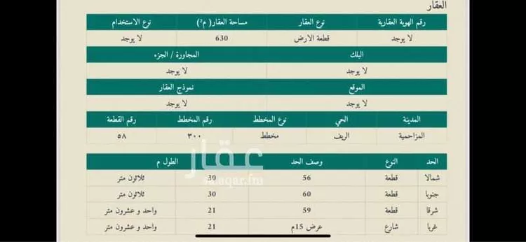 أرض للبيع في شارع الريف 64, حي الريف, مدينة المزاحميه, منطقة الرياض صورة 2