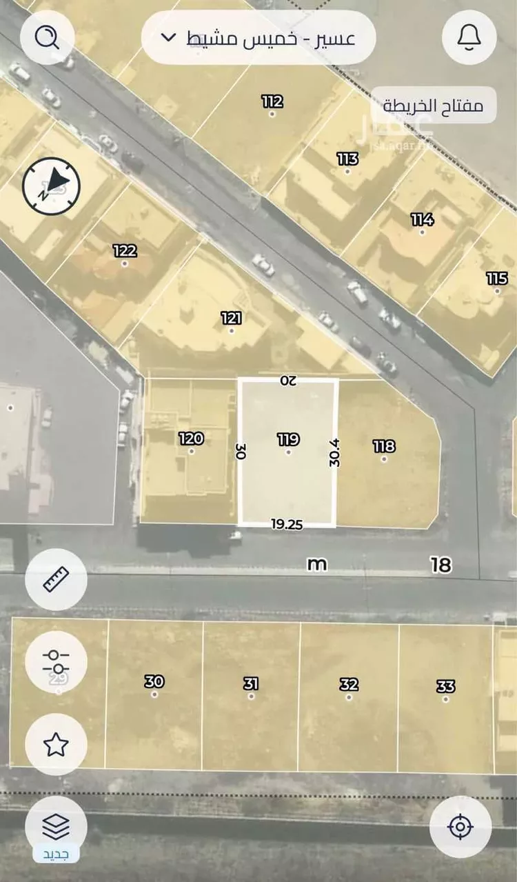 أرض للبيع في شارع معاذ بن ماعص, حي تارة, مدينة خميس مشيط, منطقة عسير