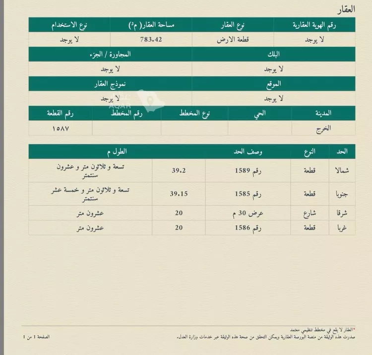 Land for Sale in Al Kharj Az Zahir