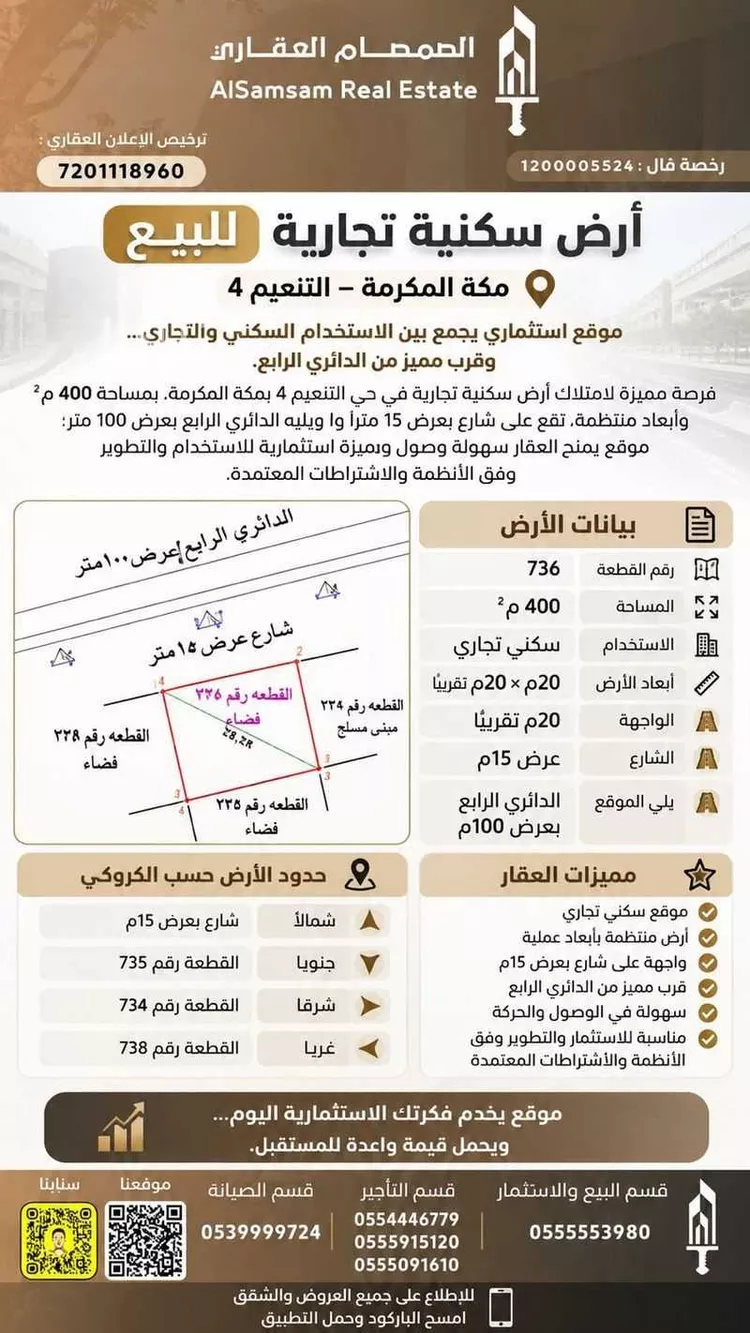أرض للبيع في شارع الاميره لولوه بنت عبدالعزيز, حي البحيرات, مدينة مكة المكرمة, منطقة مكة المكرمة صورة 2