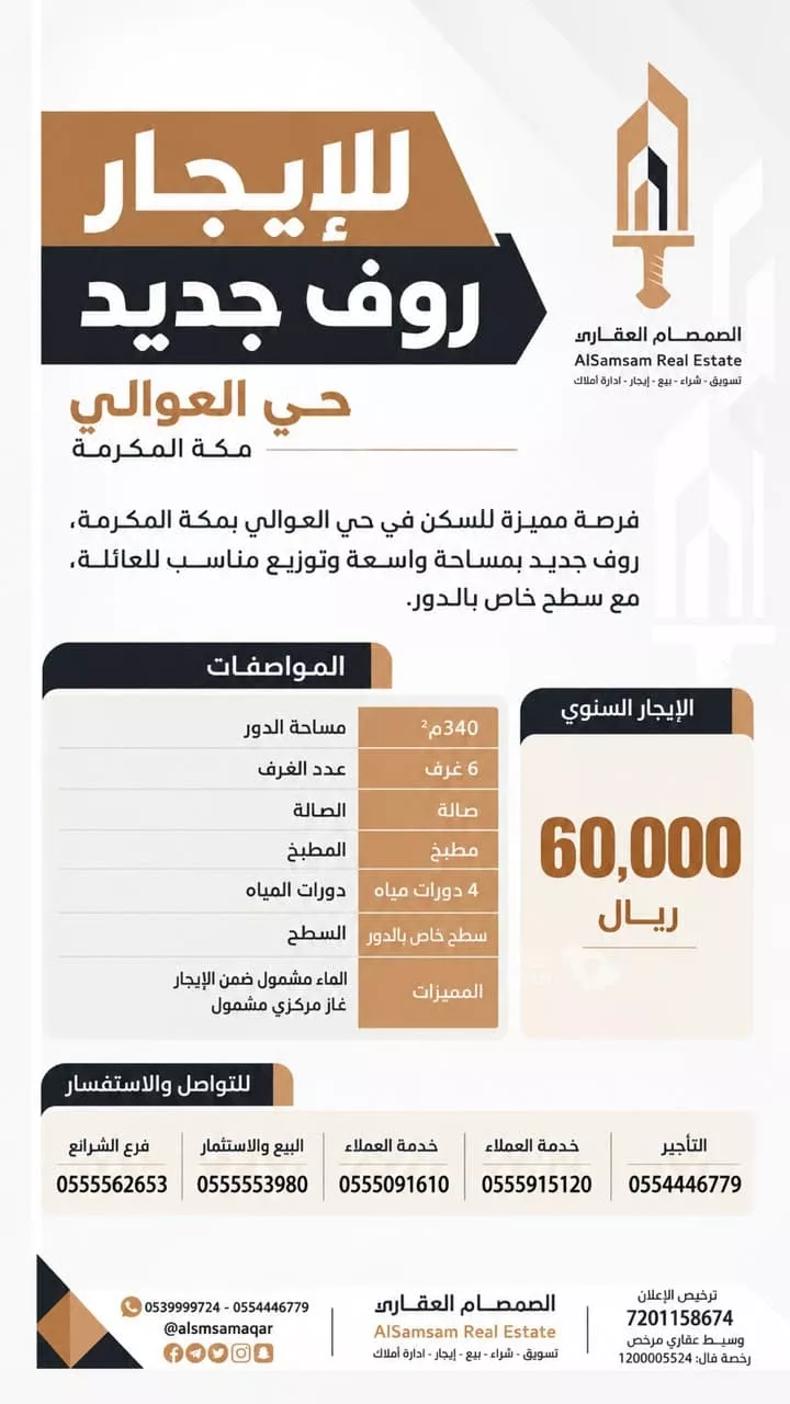 شقة للإيجار في شارع مسجد إمام الدعوة, حي العوالي, مدينة مكة المكرمة, منطقة مكة المكرمة 2