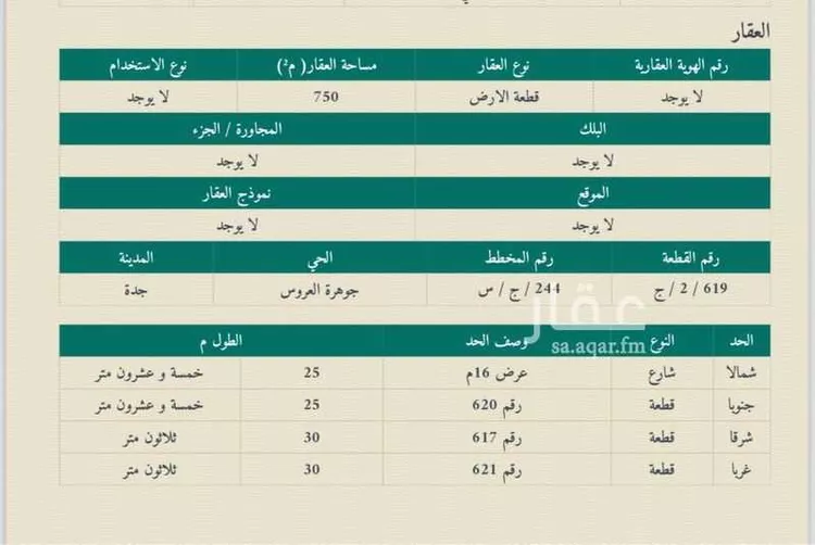 أرض للبيع في مدينة جدة, منطقة مكة المكرمة