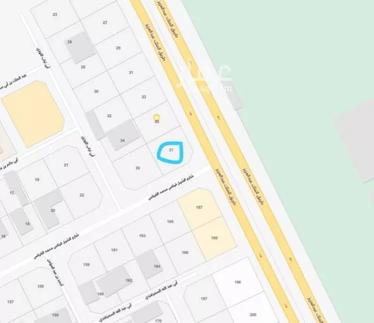 أرض للبيع في شارع طريق الملك عبدالعزيز, حي الفيحاء, مدينة عنيزة, منطقة القصيم صورة 2