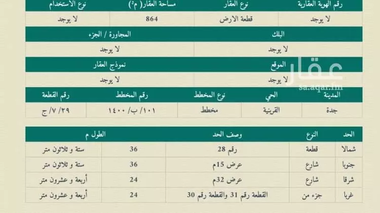Land for Sale in Jeddah Al Qryniah