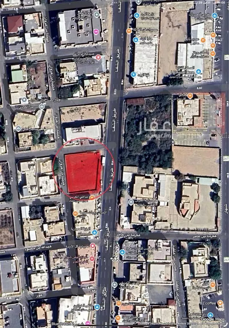 أرض للإيجار في شارع عبدالرحمن ابن عوف, حي أم العراد, مدينة الطائف, منطقة مكة المكرمة صورة 2