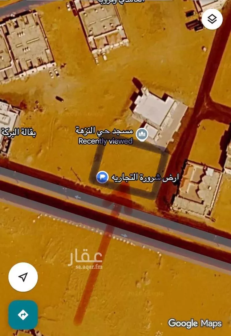 أرض للإيجار في شارع الثلاثين, حي النزهة, مدينة شرورة, منطقة نجران