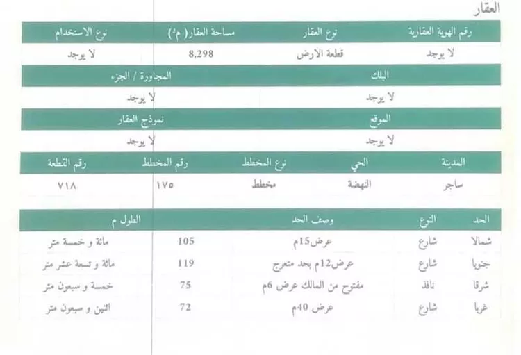 أرض للبيع في شارع طريق الملك عبدالعزيز, حي النهضة, مدينة ساجر, منطقة الرياض صورة 5