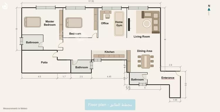 شقة للإيجار في شارع أبي طاهر إسماعيل الجيطالي, حي النرجس, مدينة الرياض, منطقة الرياض 7