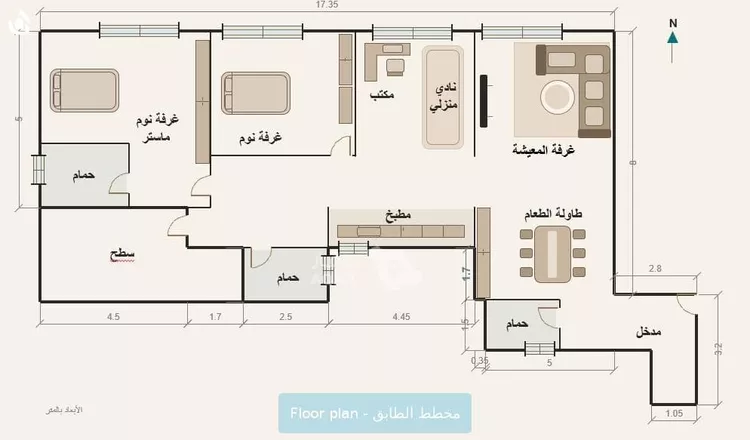 شقة للإيجار في شارع أبي طاهر إسماعيل الجيطالي, حي النرجس, مدينة الرياض, منطقة الرياض 8