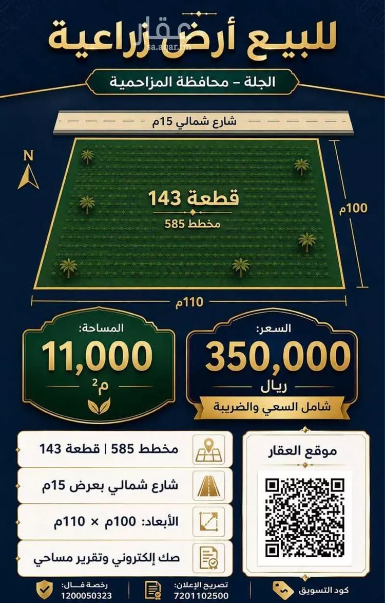 Land for Sale in Al Muzahimiyah Al GhatGhat