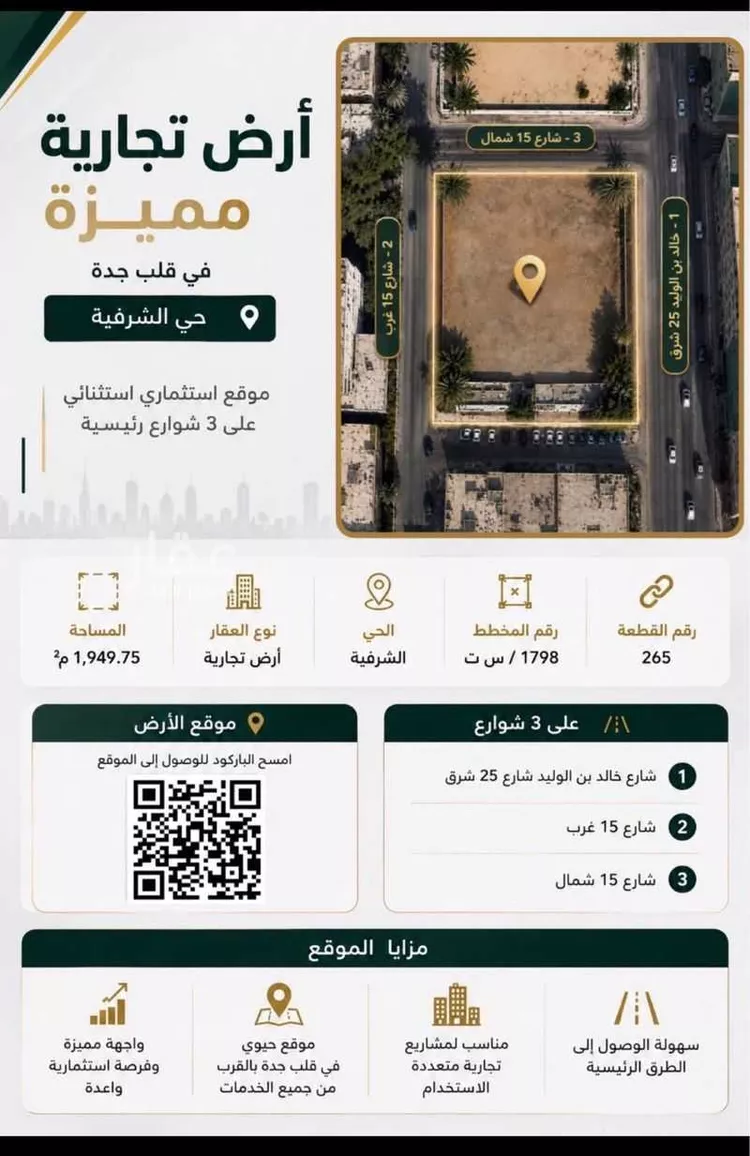 Land for Sale in Jeddah Al Sharafiyah