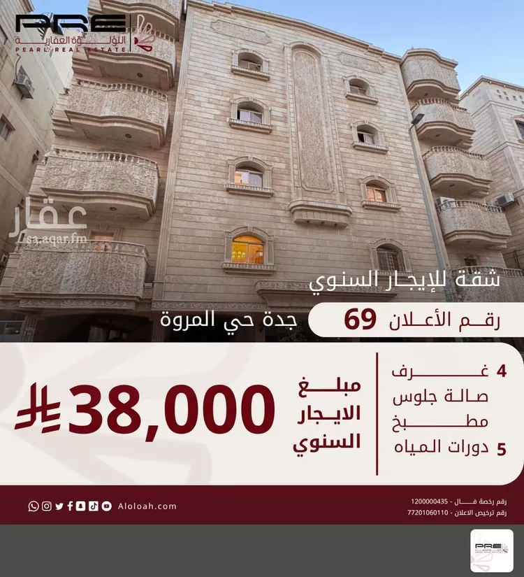 Apartment for Rent in Jeddah Al Marwah