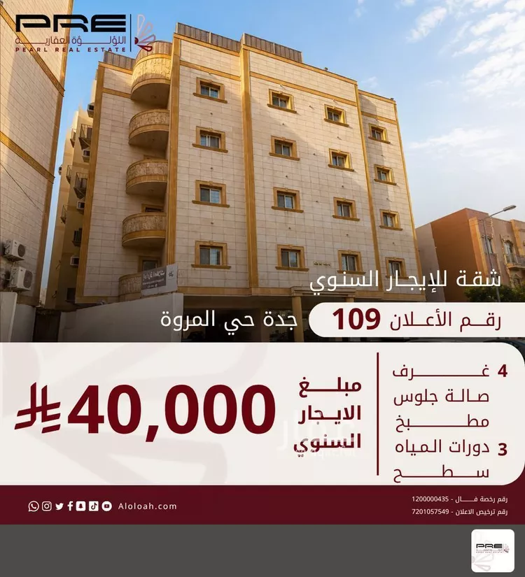 Apartment for Rent in Jeddah Al Marwah